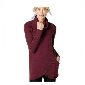 PureJill Women's Burgundy Sweater Tunic